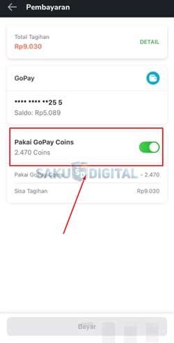 6 Klik Pakai Gopay Coins