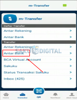 6 ilih Menu Antar Bank