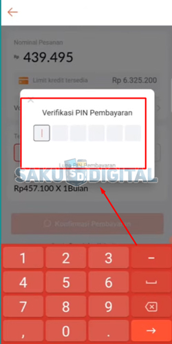 10 Masukkan PIN Akulaku