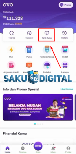 2 Pilih Menu Tarik Tunai