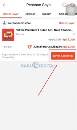 7 Klik Bayar Sekarang