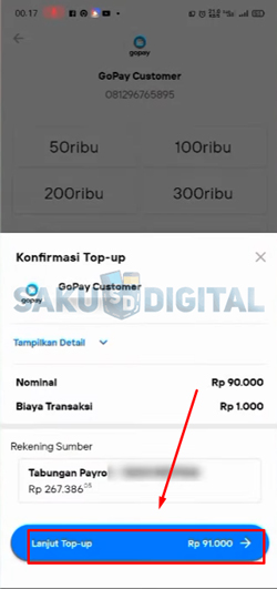 8 Konfirmasi Top Up