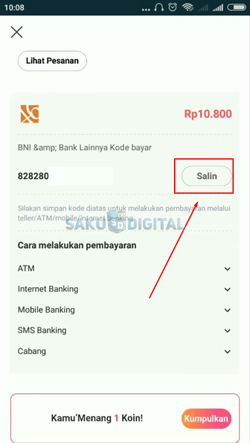 8 Salin Nomor Virtual Account