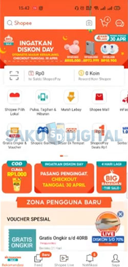 1 Buka Aplikasi Shopee