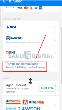 3 Tap Tampilkan Semua Bank