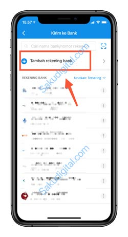 6 Tap Tambah Rekening Bank