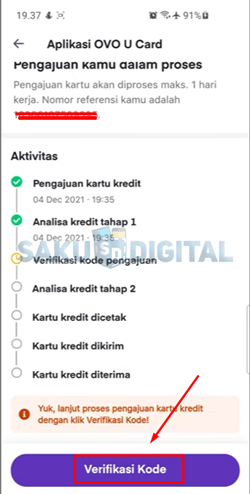 8 Verifikasi Kode Pengajuan