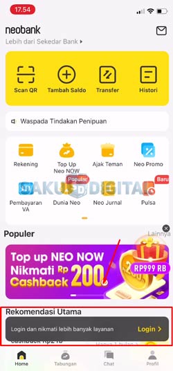 2 Login Akun NeoBank