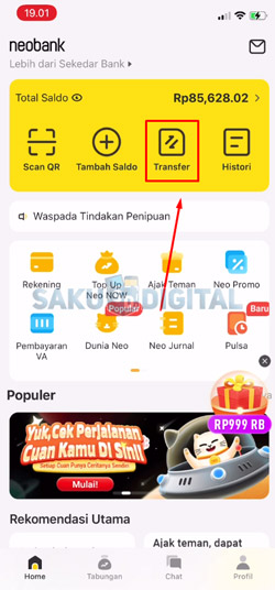 3 Klik Menu Transfer 2