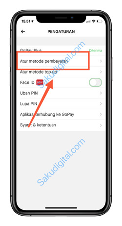 4 Tap Atur Metode Pembayaran