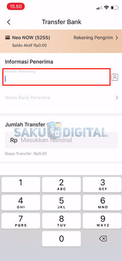5 Masukkan Nomor RekeningMasukkan Nomor Rekening