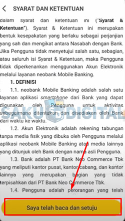 7 Tap Saya Telah Baca dan Setuju