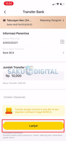 8 Klik Lanjut