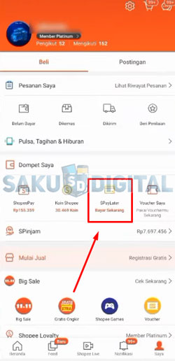 3 Buka Menu Shopee Paylater