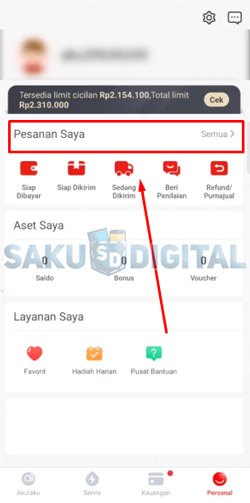 3 Klik Pesanan Saya