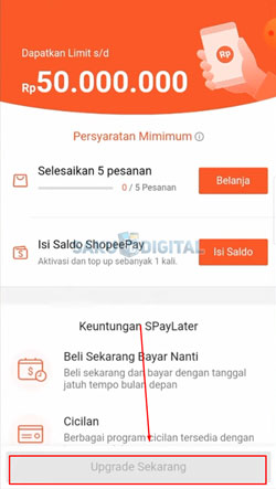 6 6. Tap Upgrade Sekarang