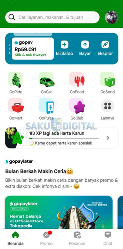 1 Buka Aplikasi Gojek