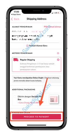 5 Klik Proced To Payment