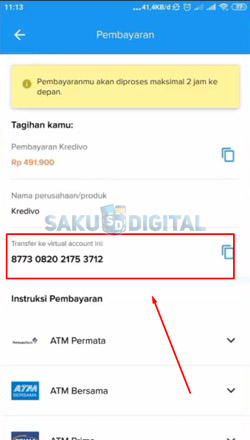 6 Salin Nomor Virtual Account