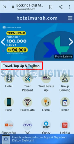 2 Pilih Menu Top Up Tagihan