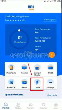 3 Pilih Menu Listrik