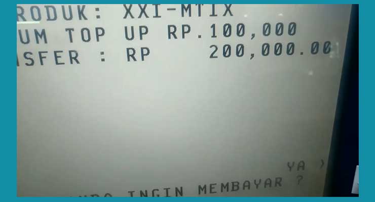 Konfirmasi Top Up MTIX Lewat ATM BCA