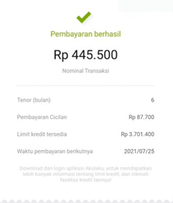 Pembayaran Berhasil