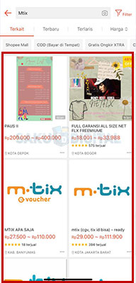 voucher Top Up MTIX di Shopee