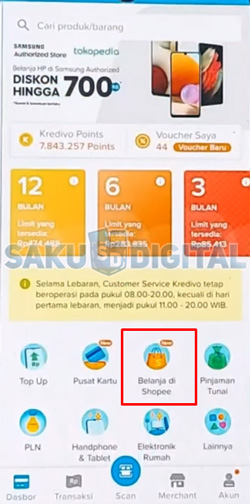 3 Pilih Menu Belanja di Shopee