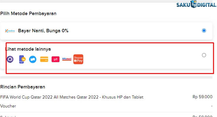 5 Pilih Metode Pembayaran