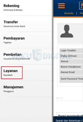 mengaktifkan SMS notifikasi BRI lewat hp