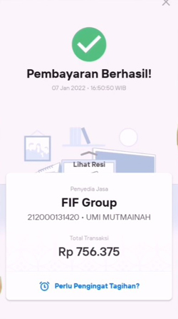 Bayar FIF Lewat Livin Mandiri Berhasil