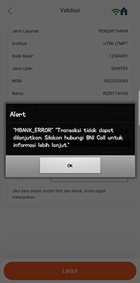 Kenapa M Banking BNI Mbank error