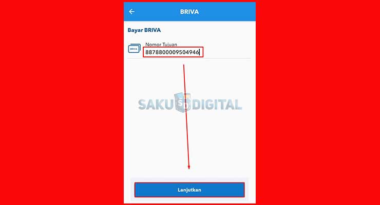 Masukkan Kode BRIVA Akulaku