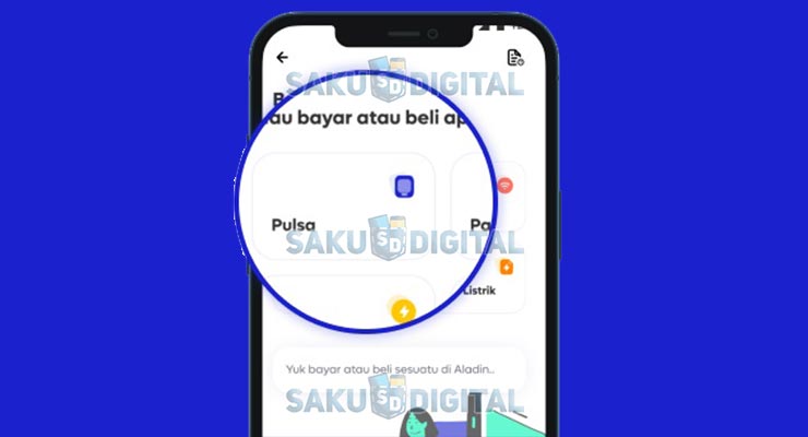 1. Pilih Pulsa Untuk Cara Beli di Bank Aladin