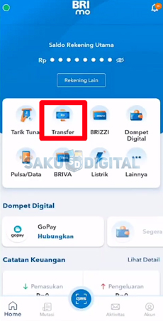 3. Pilih Menu Transfer