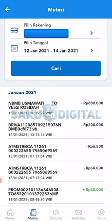 5. Cara Cek Mutasi di BRImo Berhasil