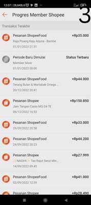 cara melihat pengeluaran shopee transaksi